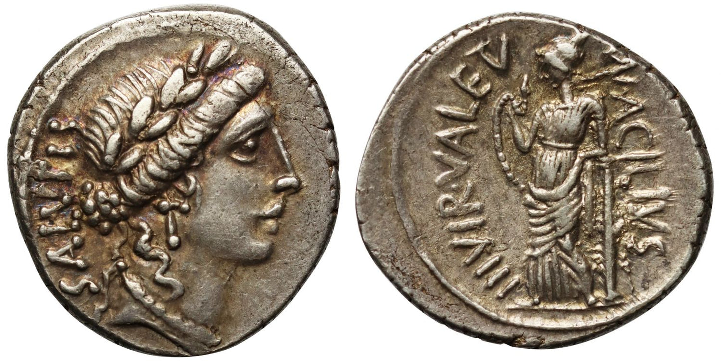 Mn. Acilius Glabrio, Silver Denarius.