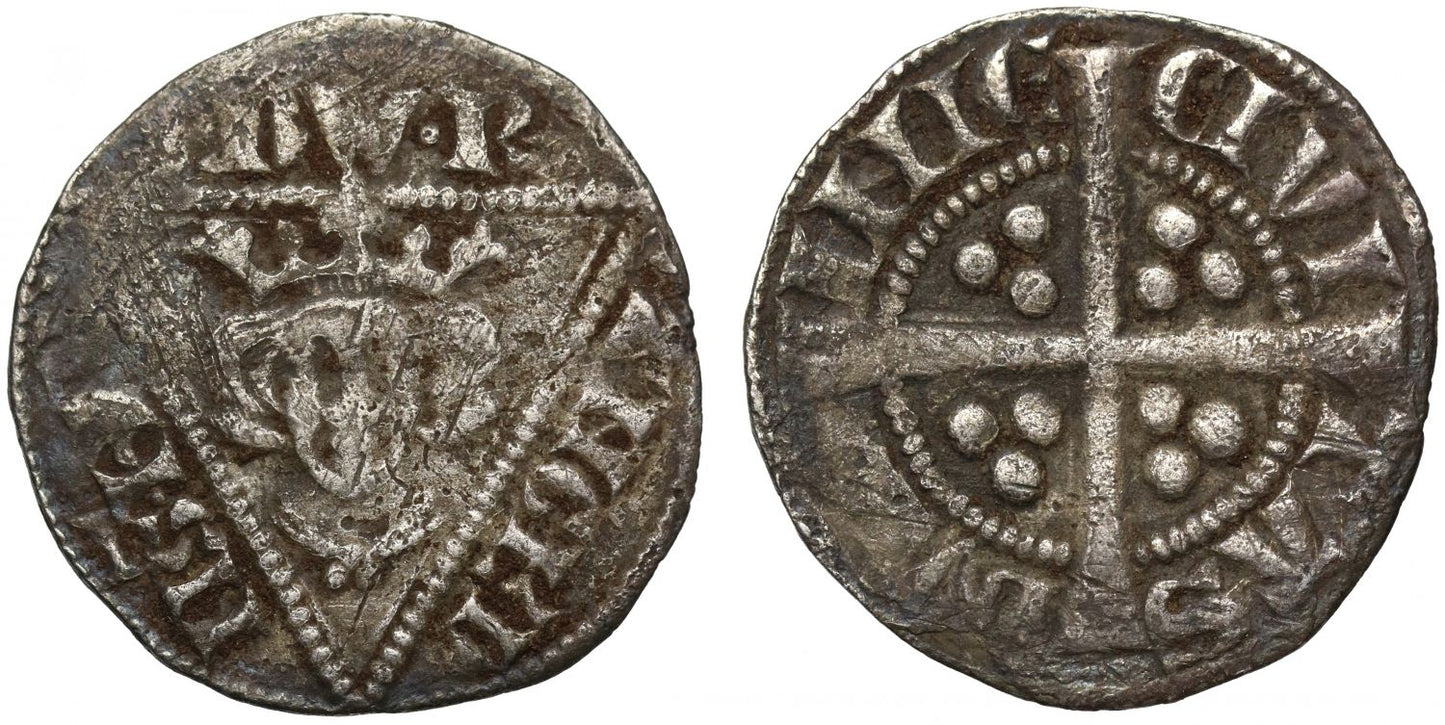 Ireland, Edward I, Long Cross Penny, Dublin, pellet before name type 1b