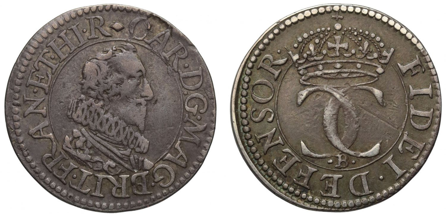 Charles I Pattern silver Twopence or Halfgroat by Nicholas Briot