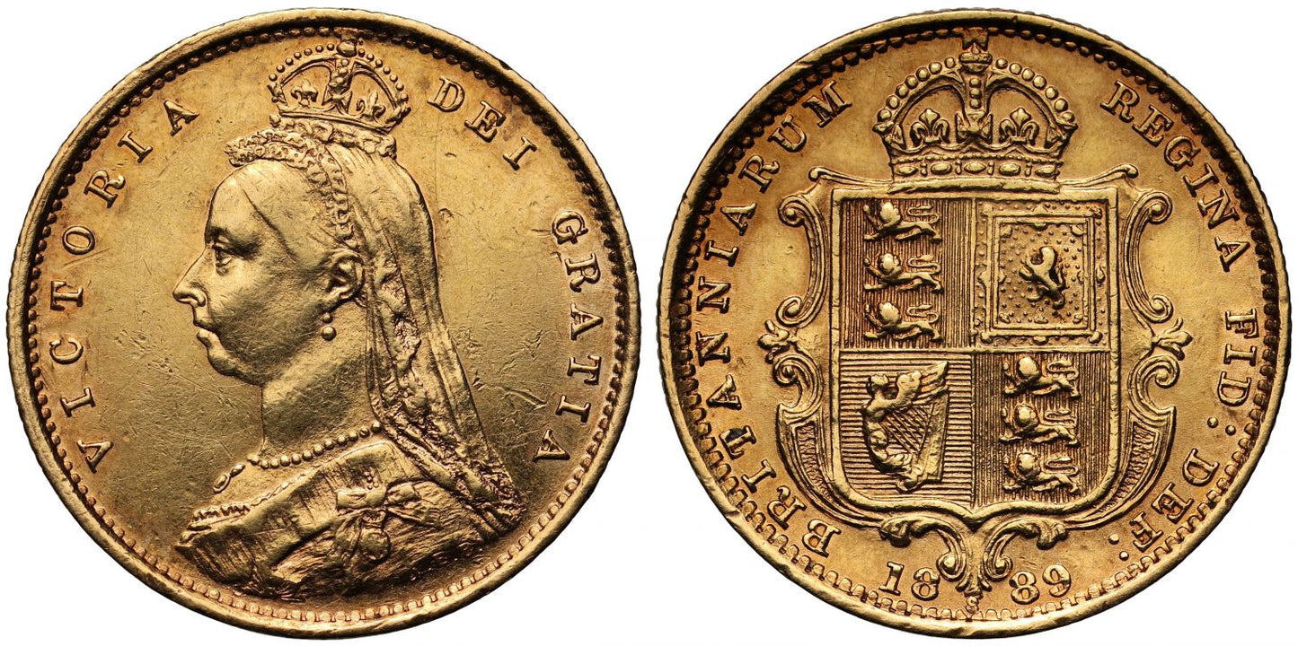Victoria 1889-S Half-Sovereign, Sydney, DISH S507, ex Iverson