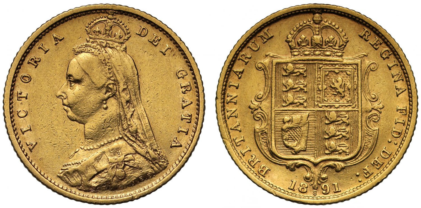 Victoria 1891-S Half-Sovereign Sydney Mint ex Iverson collection DISH S509