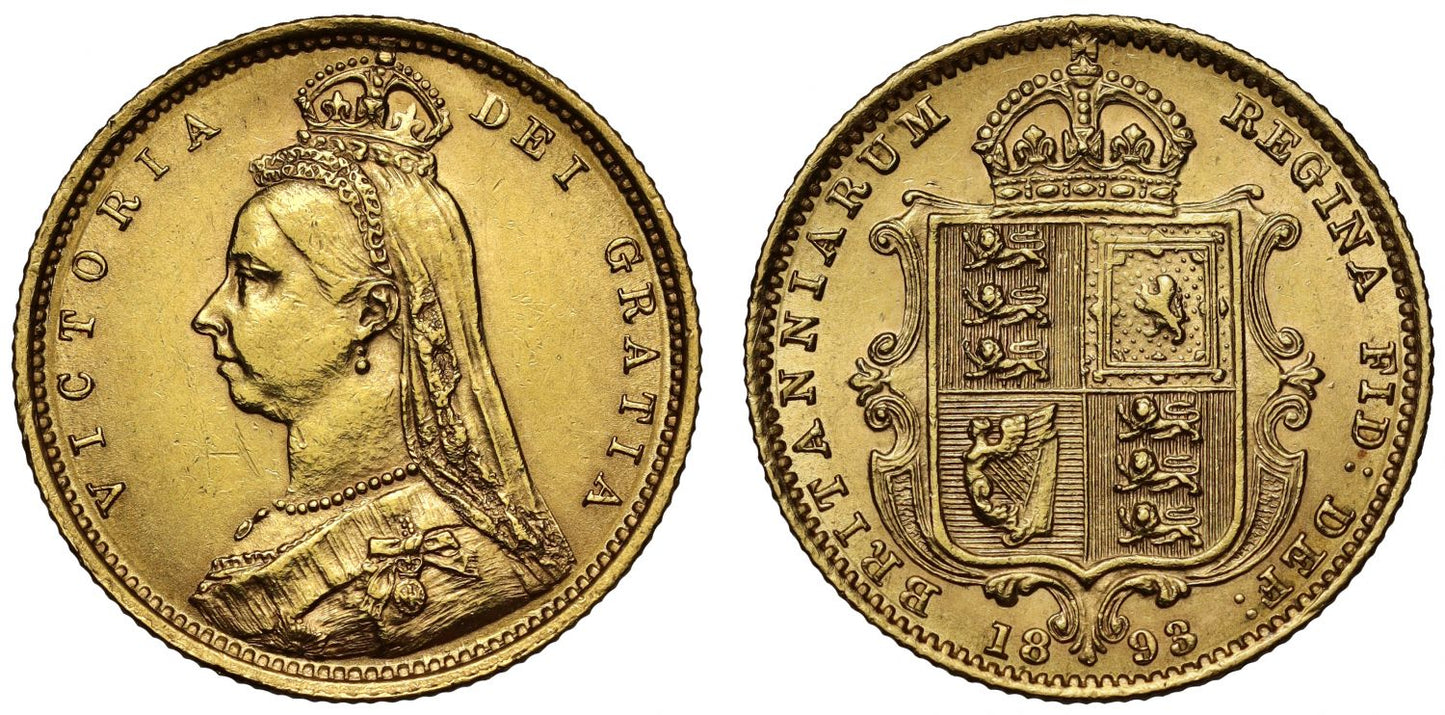 Victoria 1893 Half-Sovereign London mint, DISH L518