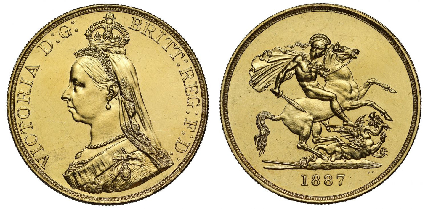 Victoria 1887 Five-Pounds, Golden Jubilee issue