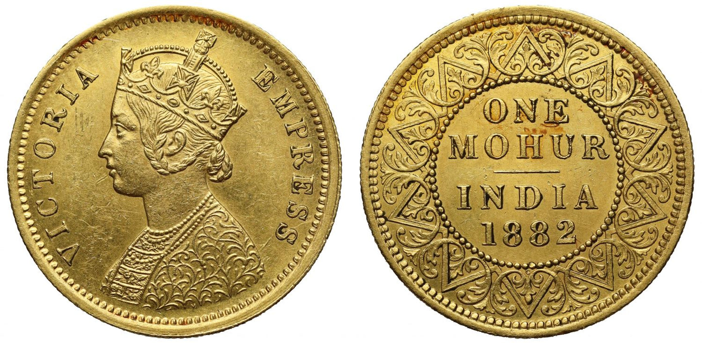 British India, Victoria, Gold Mohur, 1882C.