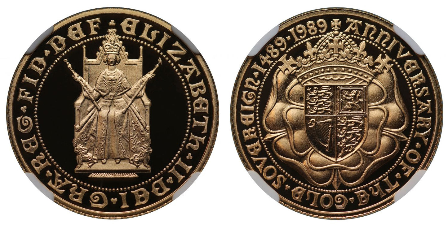 Elizabeth II 1989 proof Sovereign PF70 UCAM