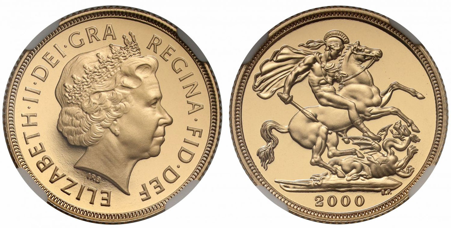 Elizabeth II 2000 proof Sovereign PF70 UCAM
