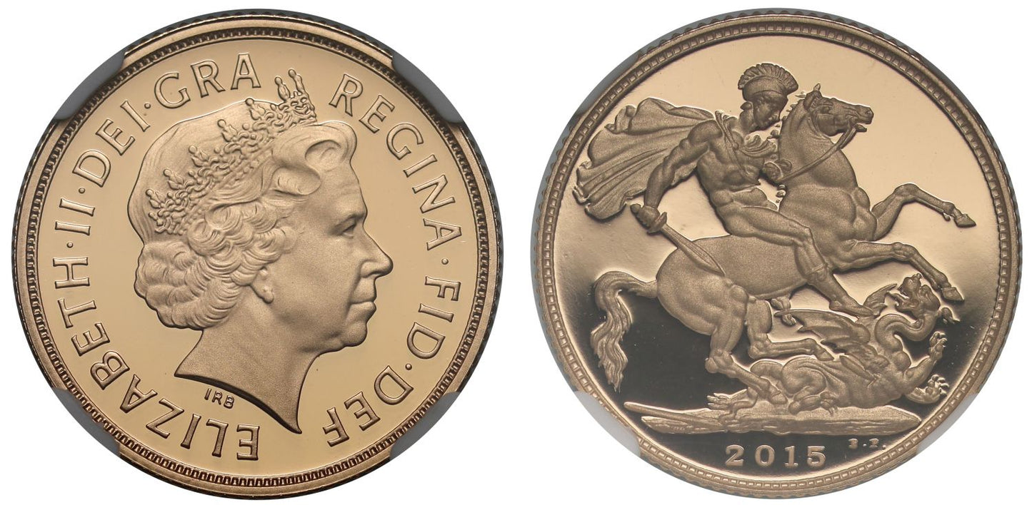 Elizabeth II 2015 IRB proof Sovereign PF70 UCAM