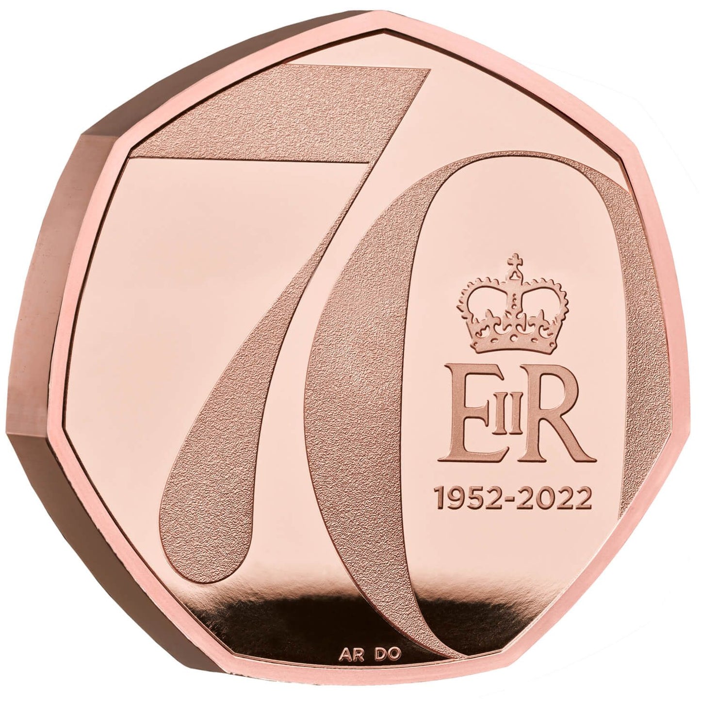 Elizabeth II 2022 gold piedfort 50p Platinum Jubilee