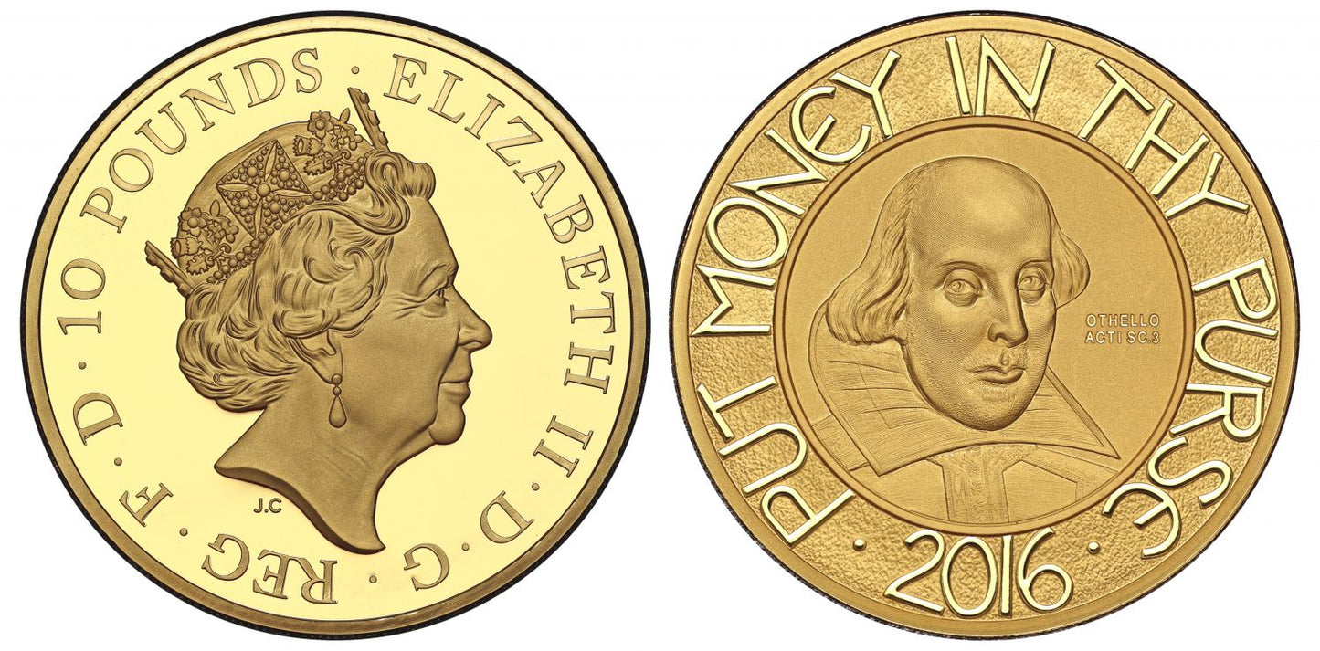 Elizabeth II 2016 gold proof 5oz William Shakespeare