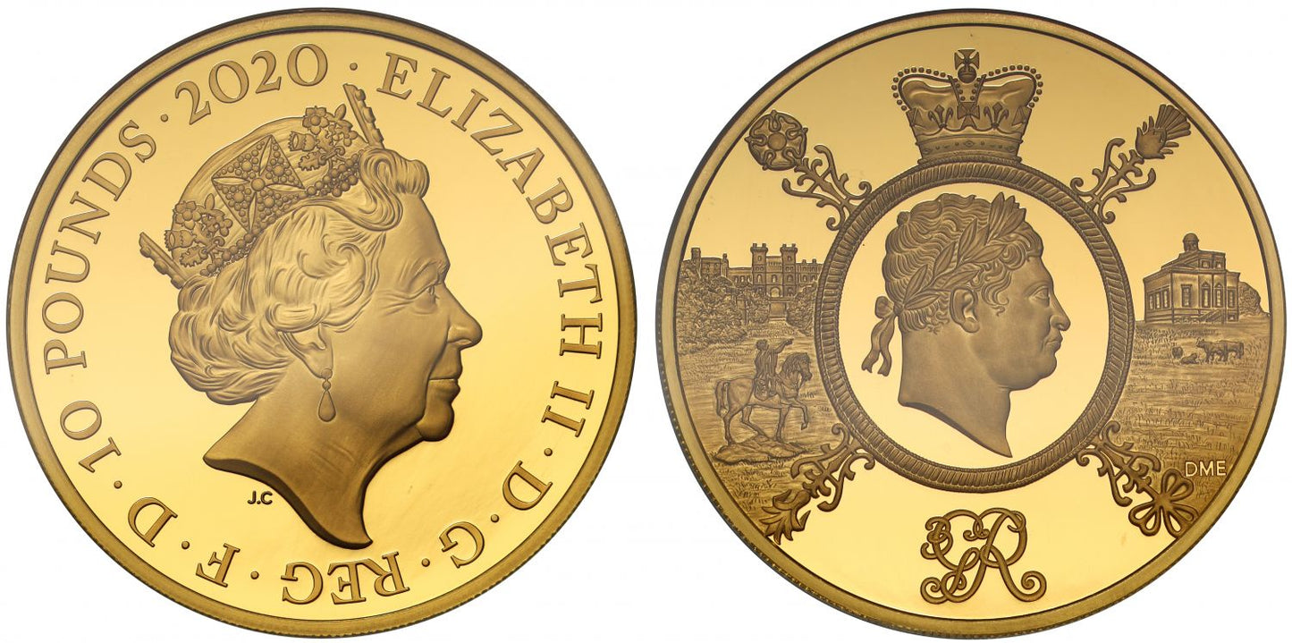 Elizabeth II 2020 PF70 FDI gold 5oz Celebration of George III