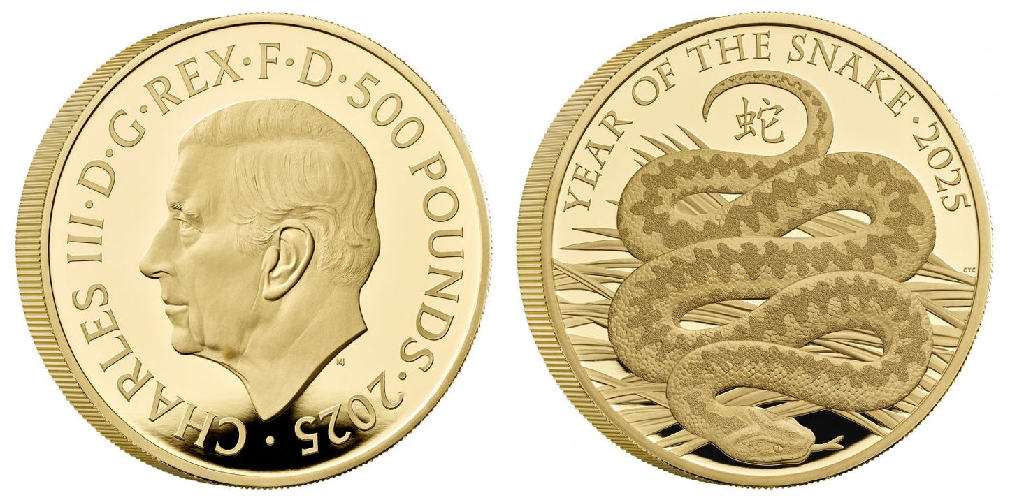 Charles III 2025 gold proof 5oz Year of the Snake