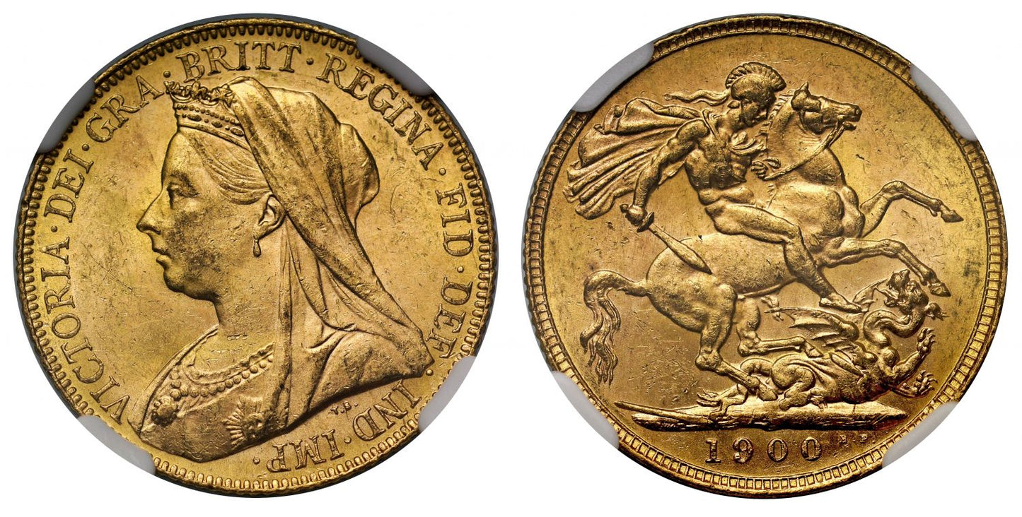 Victoria 1900 Sovereign old head MS62