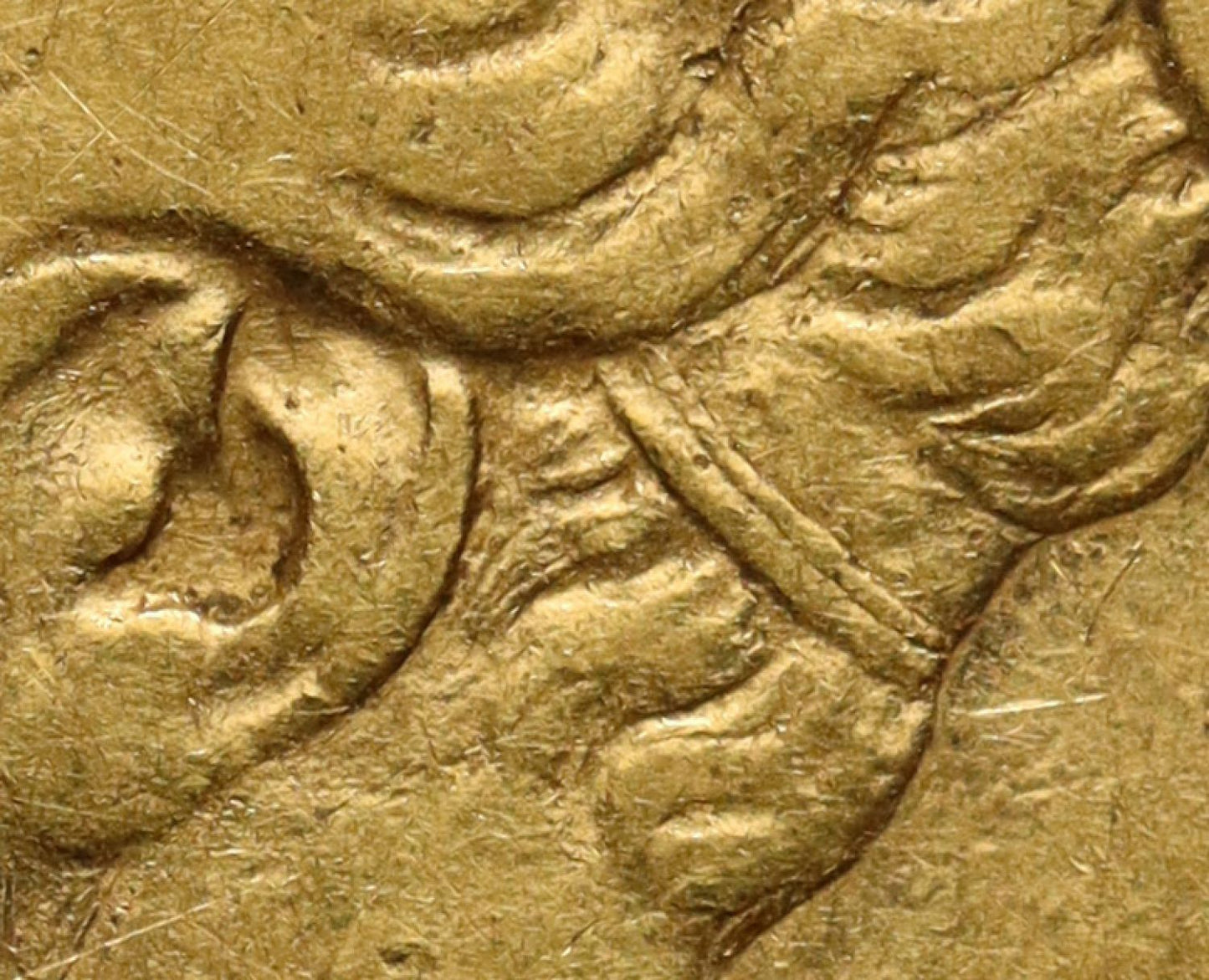 Victoria 1859 'Ansell' Sovereign, with extra line to lower rear fillet