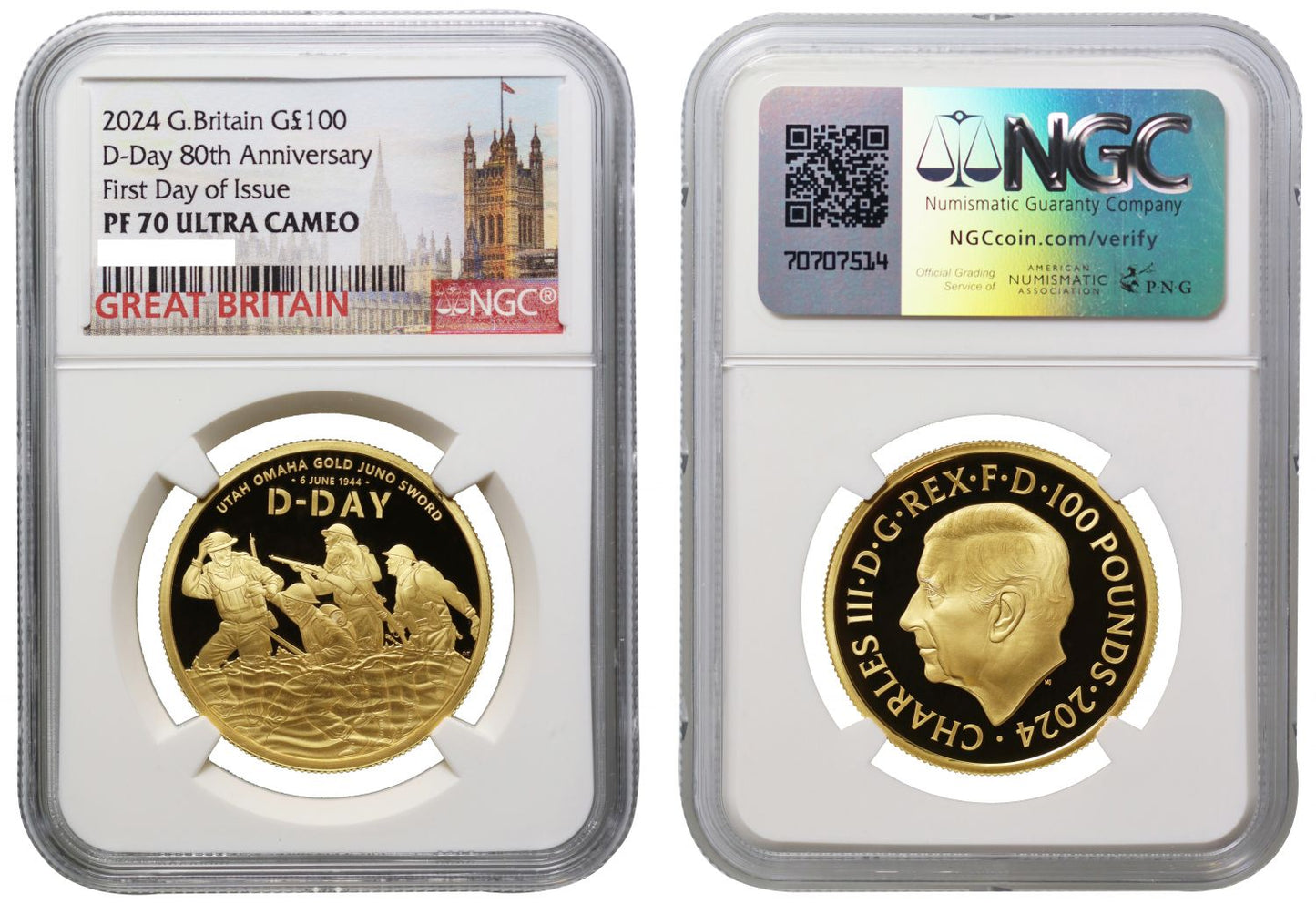 *Charles III 2024 PF70UC FDI gold 1oz D-Day Anniversary