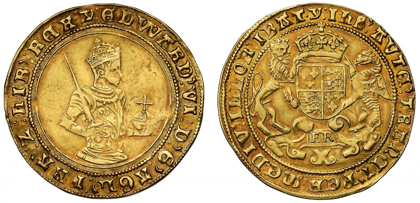 Edward VI Sovereign, third period, Tower Mint I, mintmark Y
