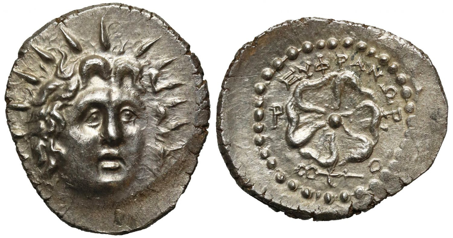 Rhodes, Silver Drachm, c. 40 BC - AD 25, Ch AU 4/5 4/5.