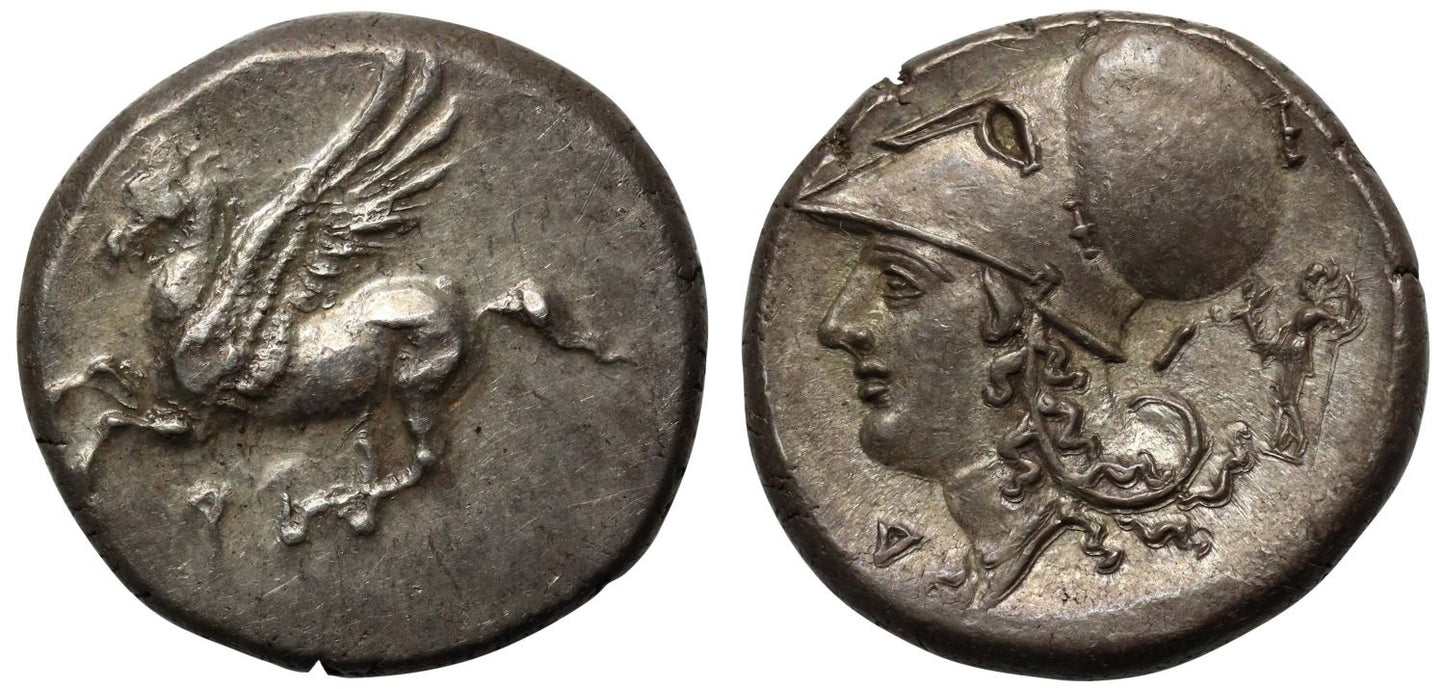 Corinth, Silver Stater, 345-307 BC, AU 4/5 4/5.