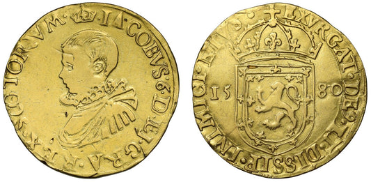 Scotland, James VI 1580 gold Ducat with Renaissance style portrait