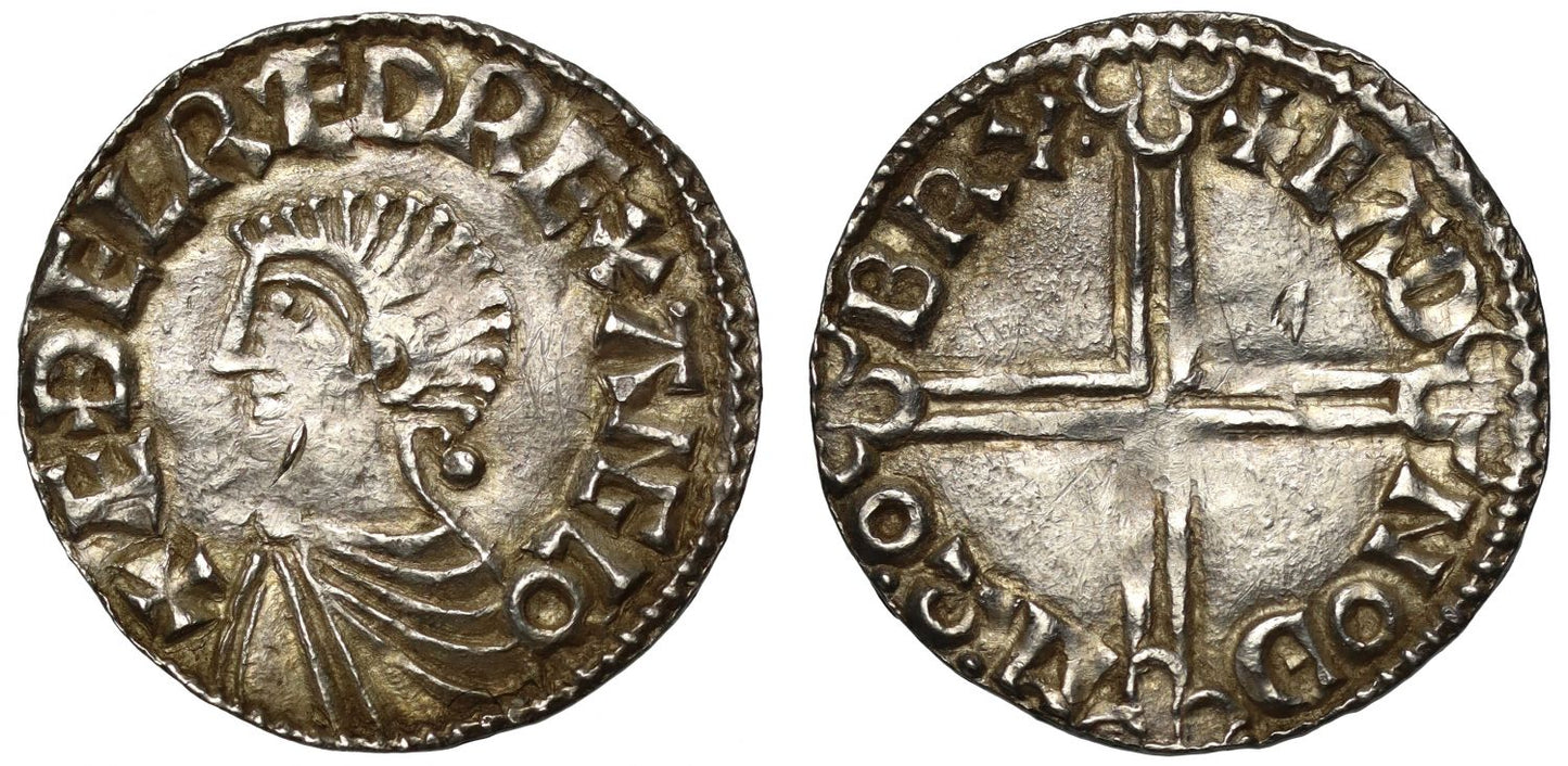 Aethelred II Penny, Long cross type, Bridport, Eadnoth