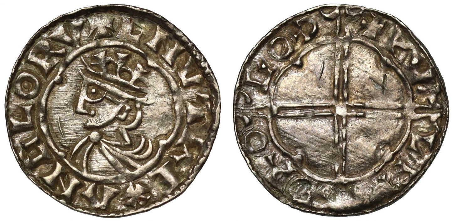 Canute Penny, Quatrefoil type, Castle Gotha Mint, moneyer Wulmaer
