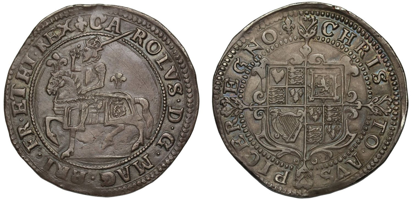 Charles I Halfcrown, Tower Mint Group I type 1a1, initial mark lis