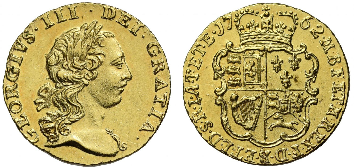 George III 1762 Quarter-Guinea, one year only issue
