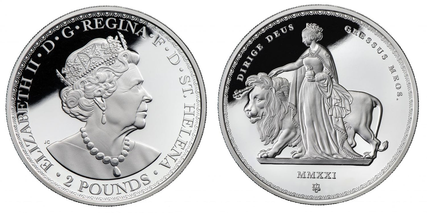 *EIC Elizabeth II 2021 PF70 FDI silver 2oz Una and the Lion