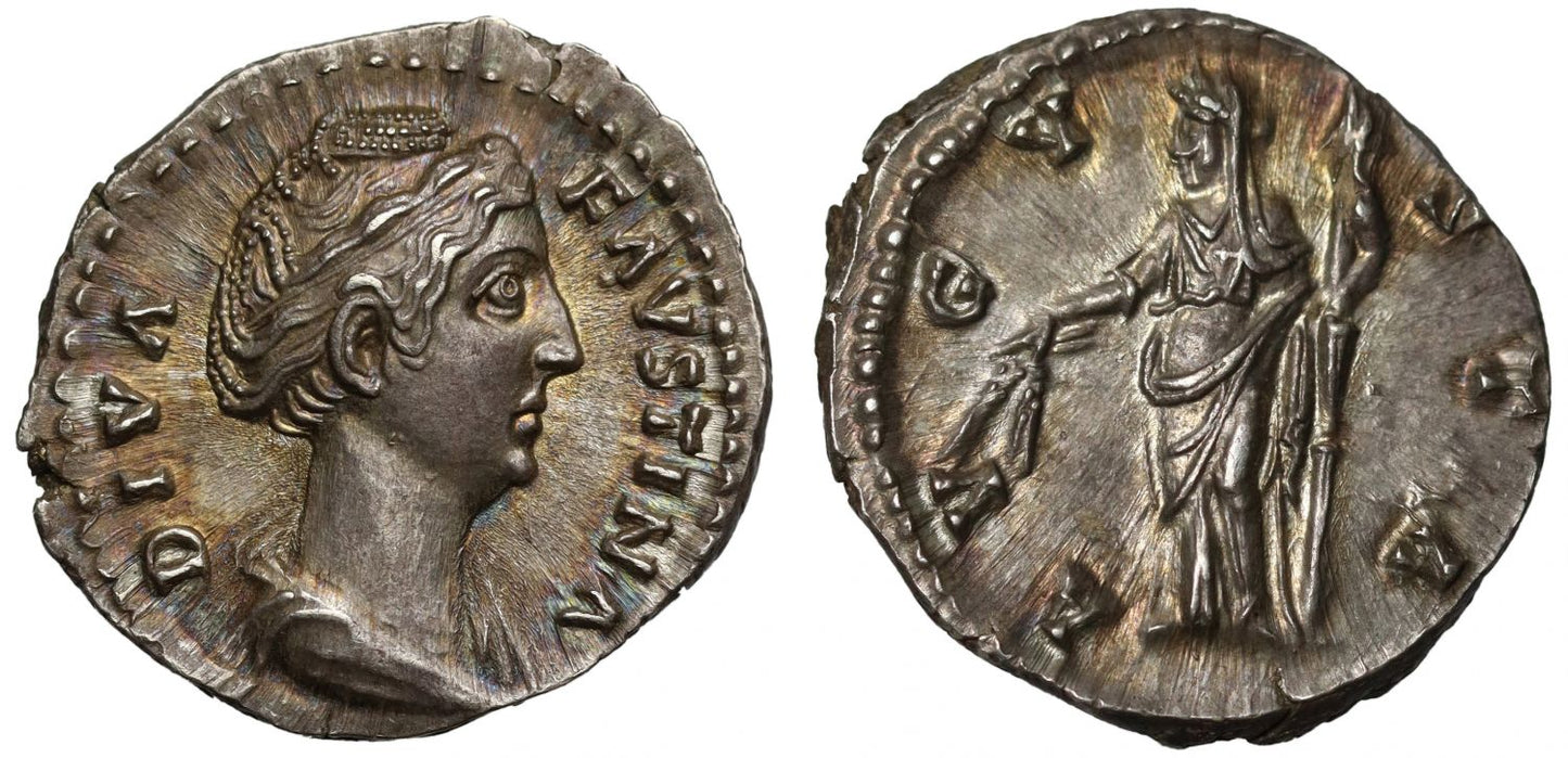 Diva Faustina Senior, Silver Denarius, AVGVSTA.