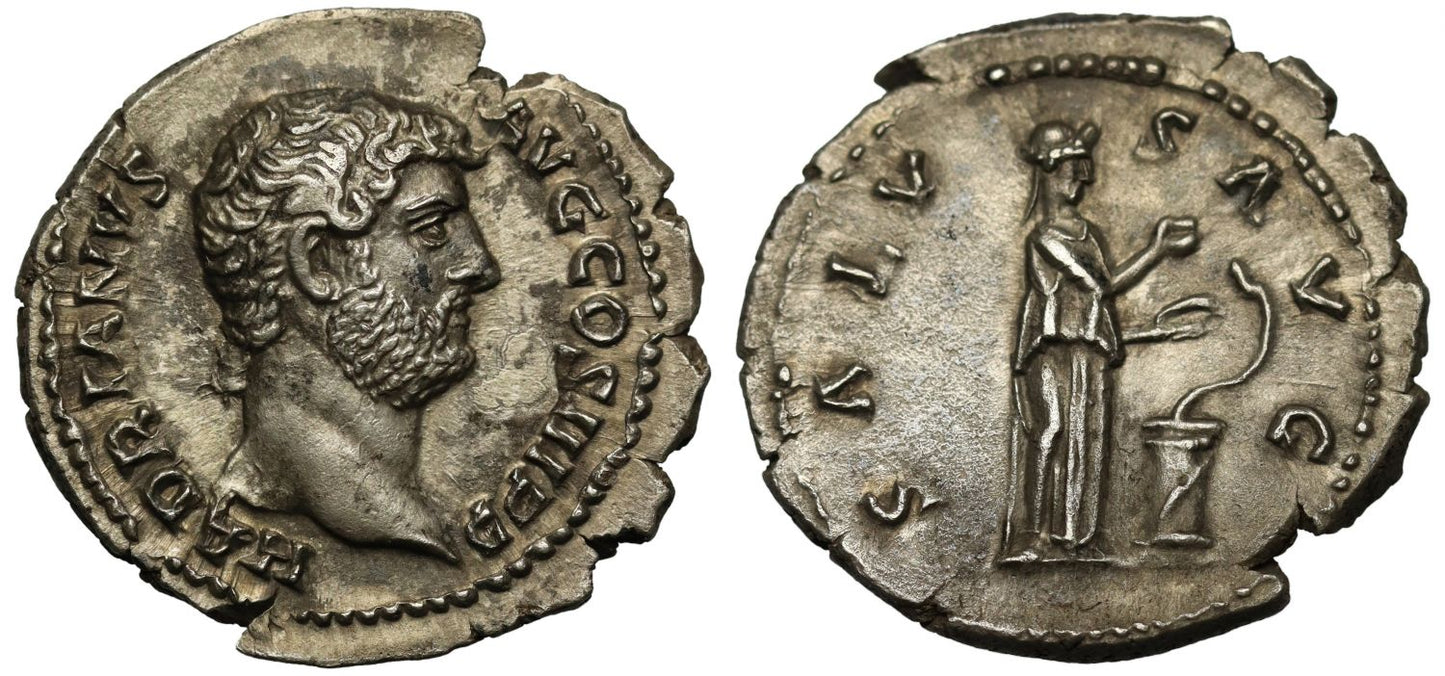 Hadrian, Silver Denarius, Salus.