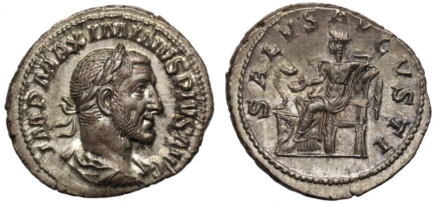 Maximinus I, Silver Denarius, Attempted Assassinations Survived.