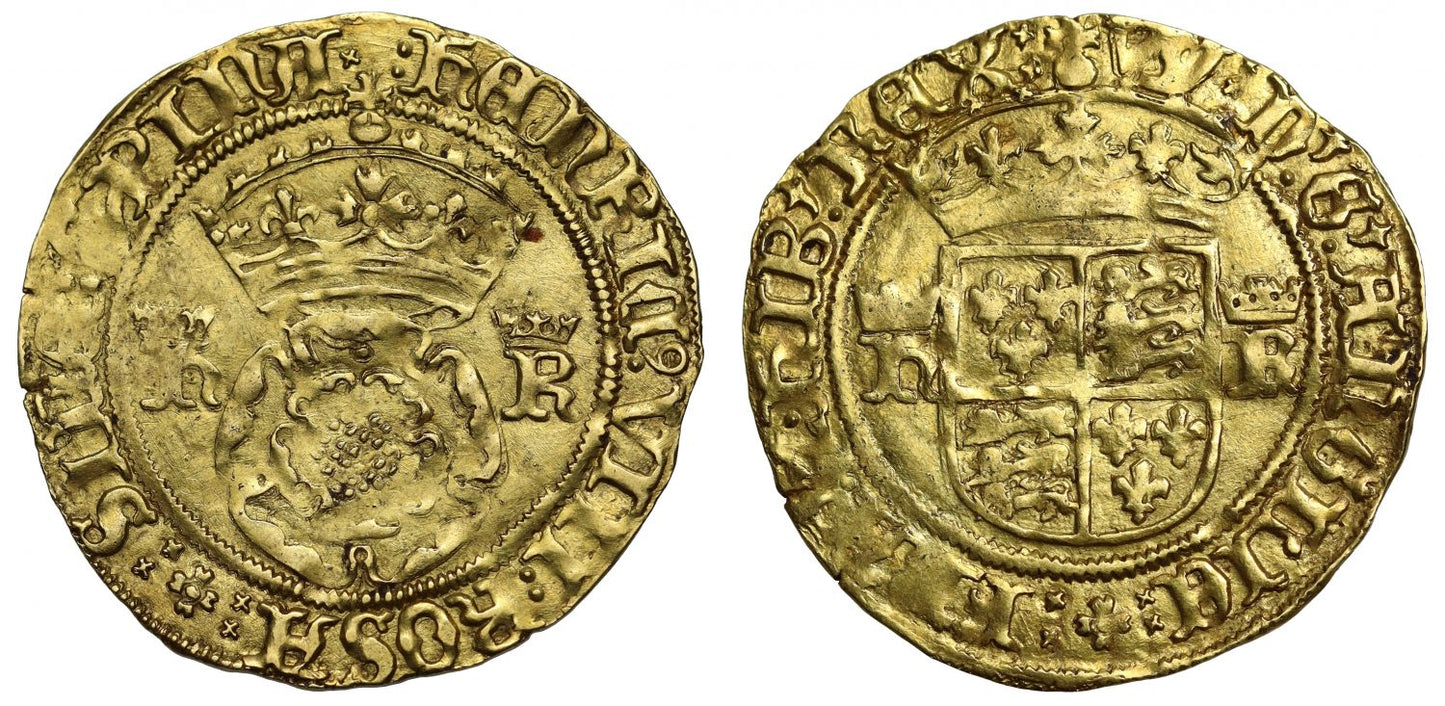 Henry VIII gold Crown of the Double Rose, Bristol Mint, ex Samuel Birchall