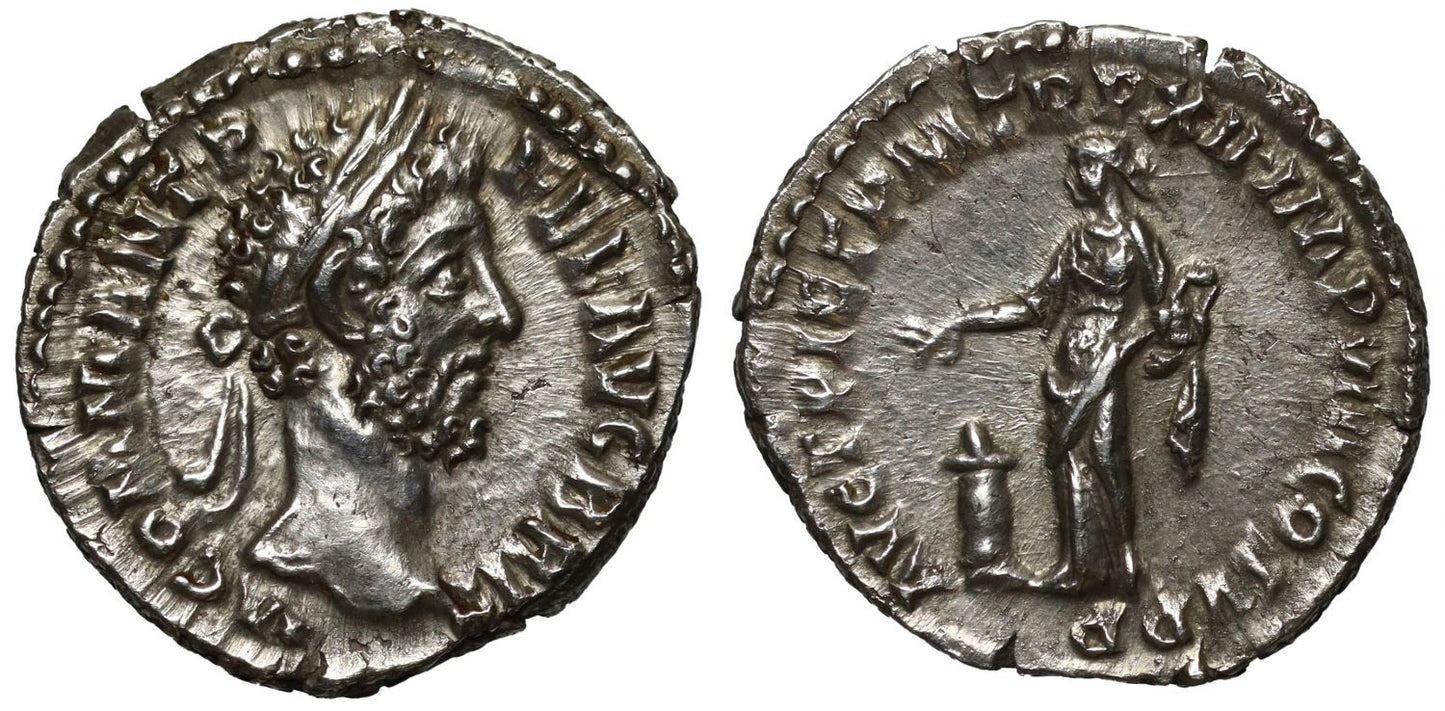 Commodus, Silver Denarius with the title Augustus Britannicus.