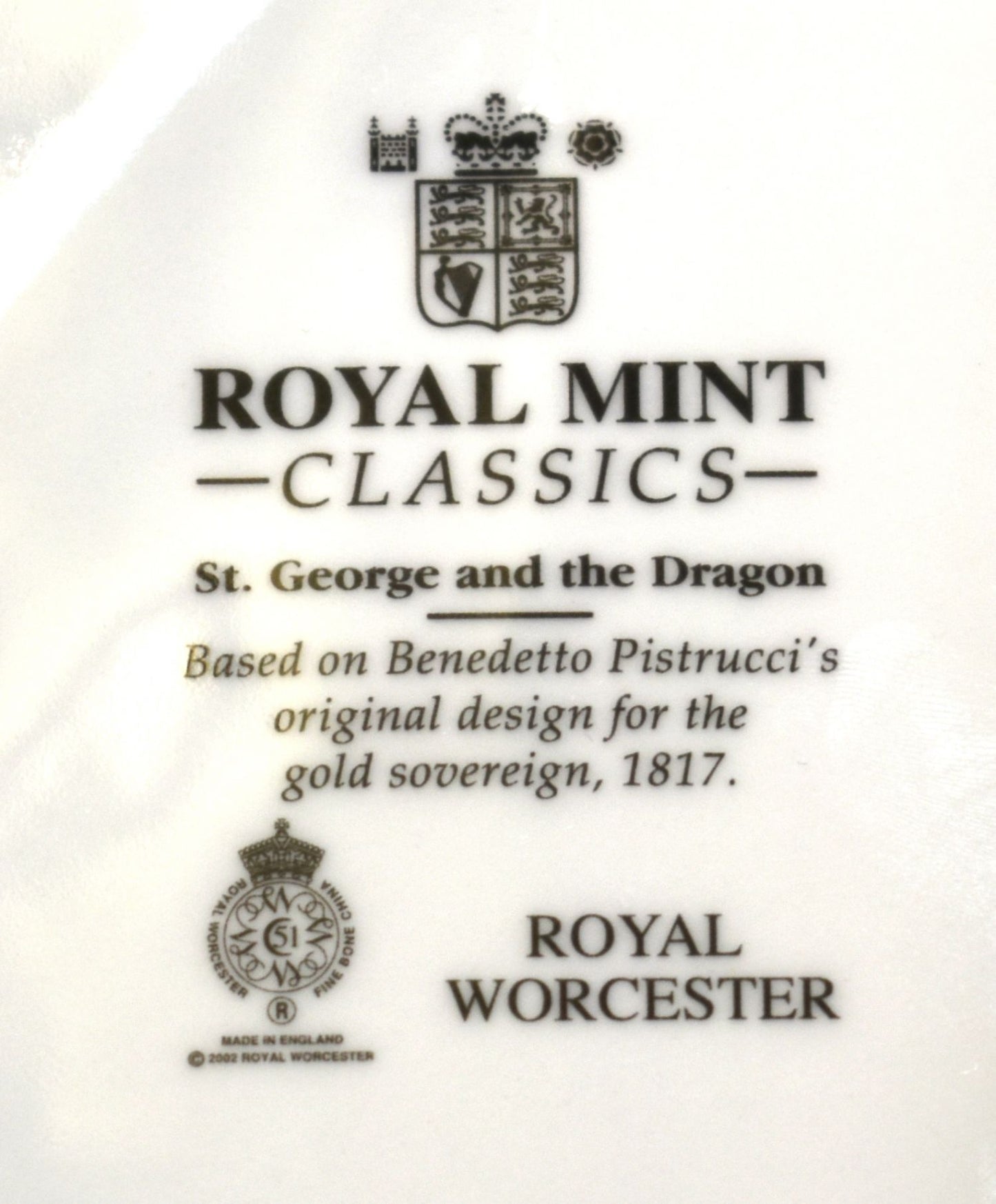 Royal Mint Royal Worcester St George & The Dragon Plate