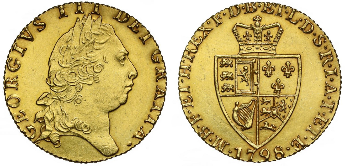 George III 1798 Guinea, 5th head, spade reverse