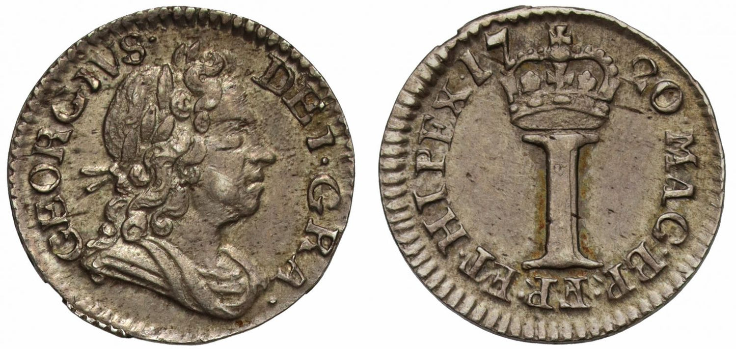 George I 1720 silver Penny, HIPEX reading on reverse, MS62