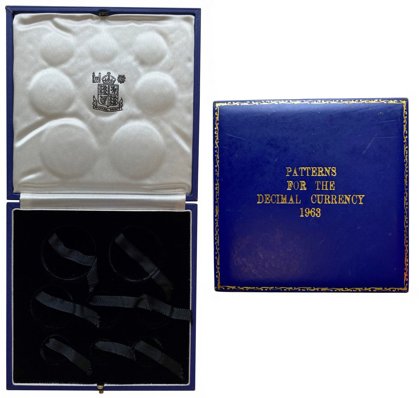 Elizabeth II 1963 pattern Uniface Decimal 8-coin Set MS61-64 with original box