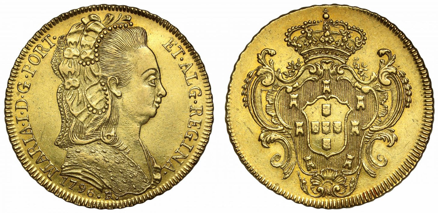 Brazil, Maria I 1796 Peca of 6,400 Reis, Rio de Janeiro