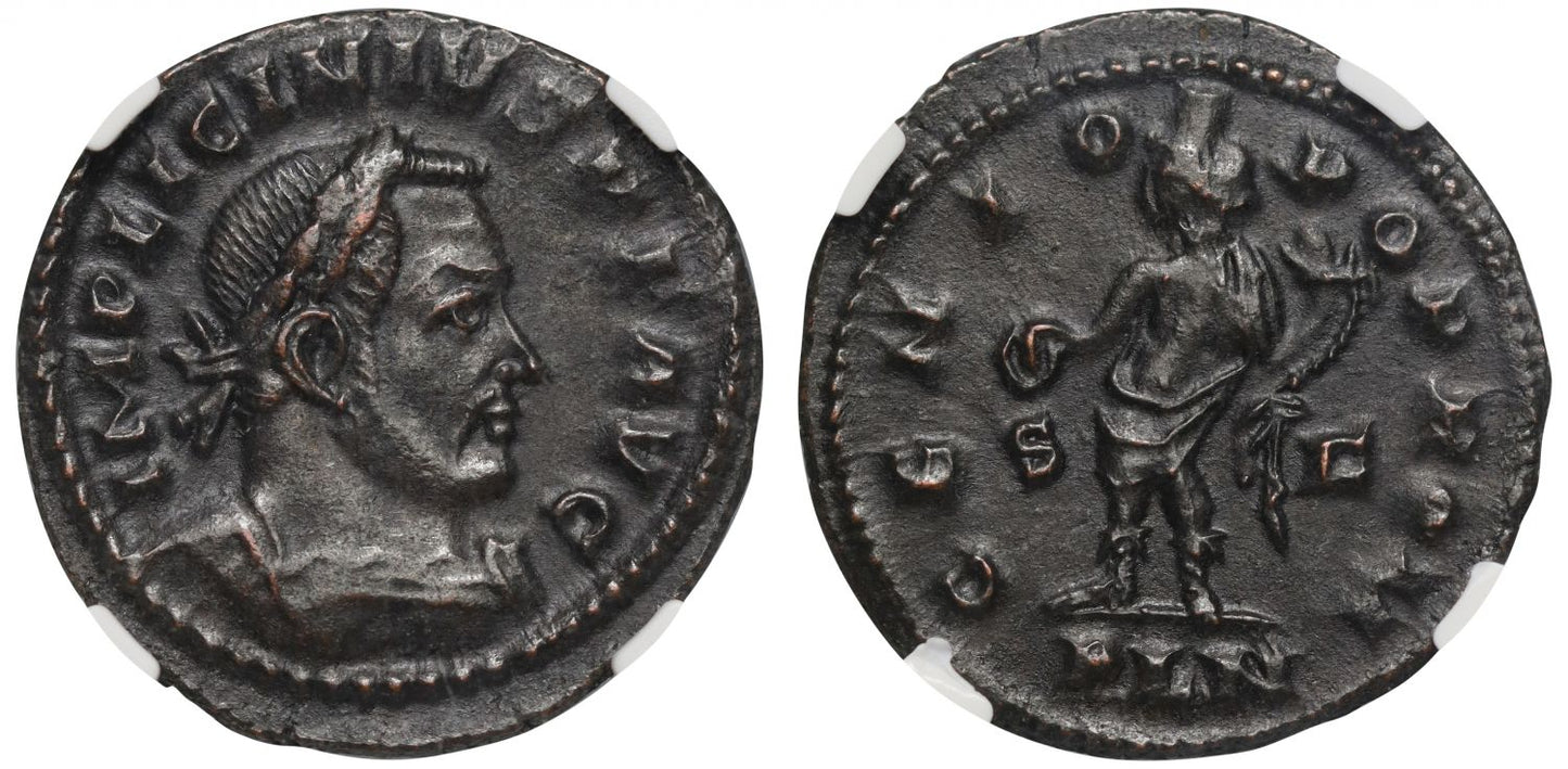* Romano-British Interest - London Mint, Licinius (AD 308-324), Æ 3, London. NGC XF.