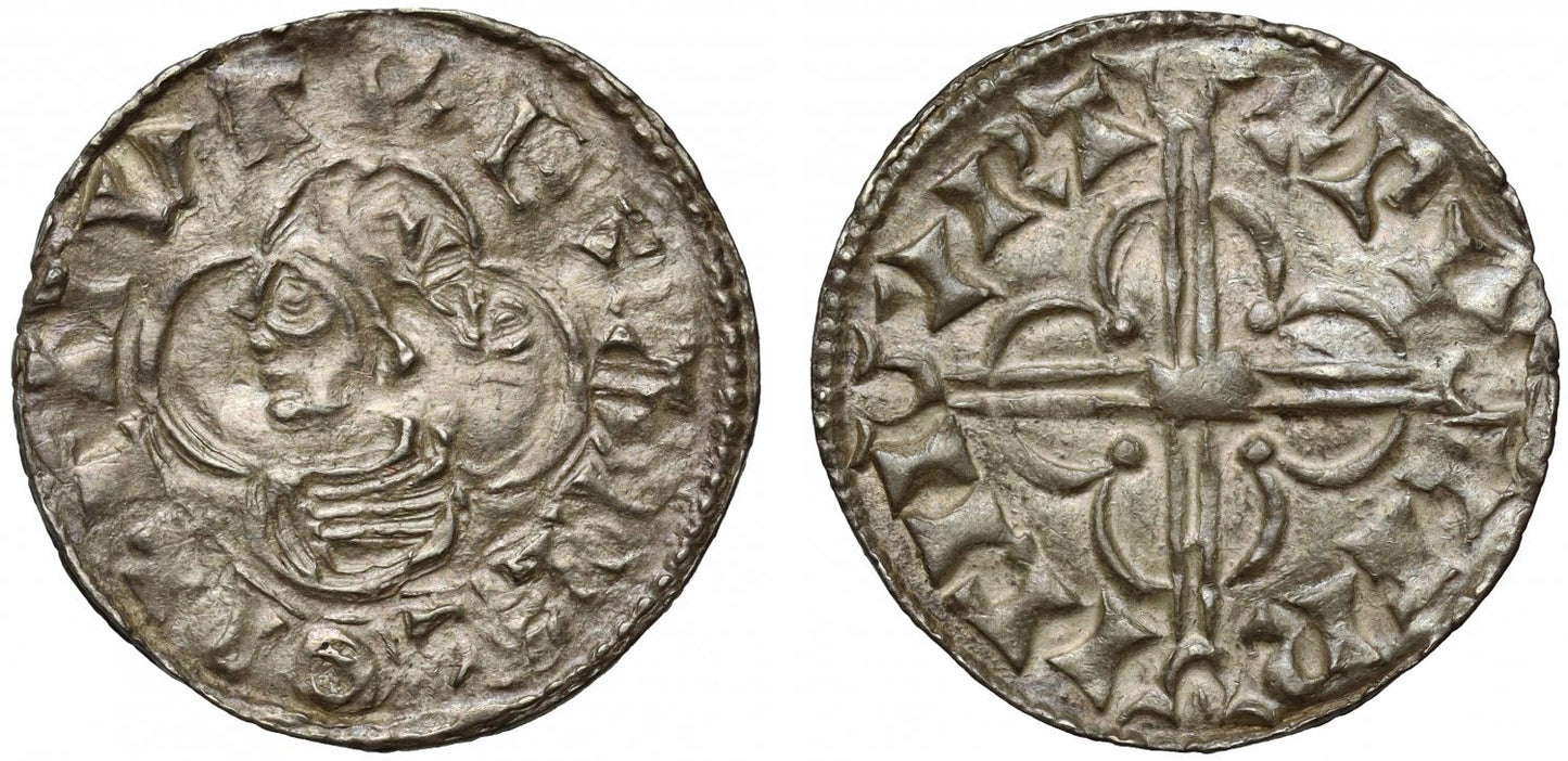 Canute Penny, Quatrefoil type, Hertford mint, Wulfric