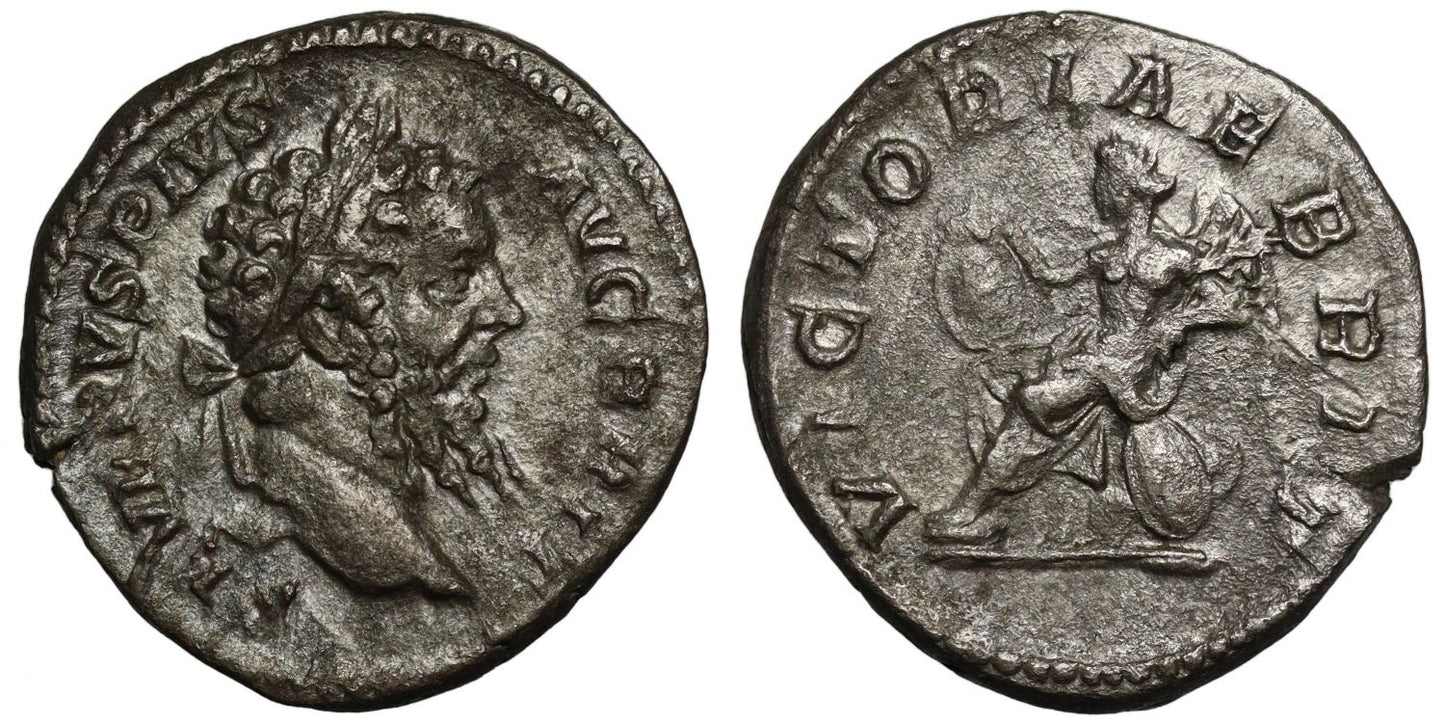 Romano-British Interest, Septimius Severus, Silver Denarius, Victory over Britain.
