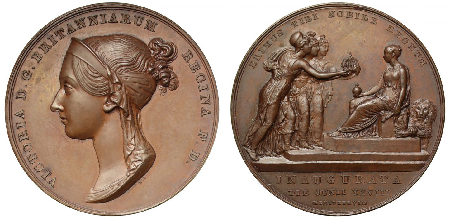 Coronation of Victoria, 1838, bronze medal.