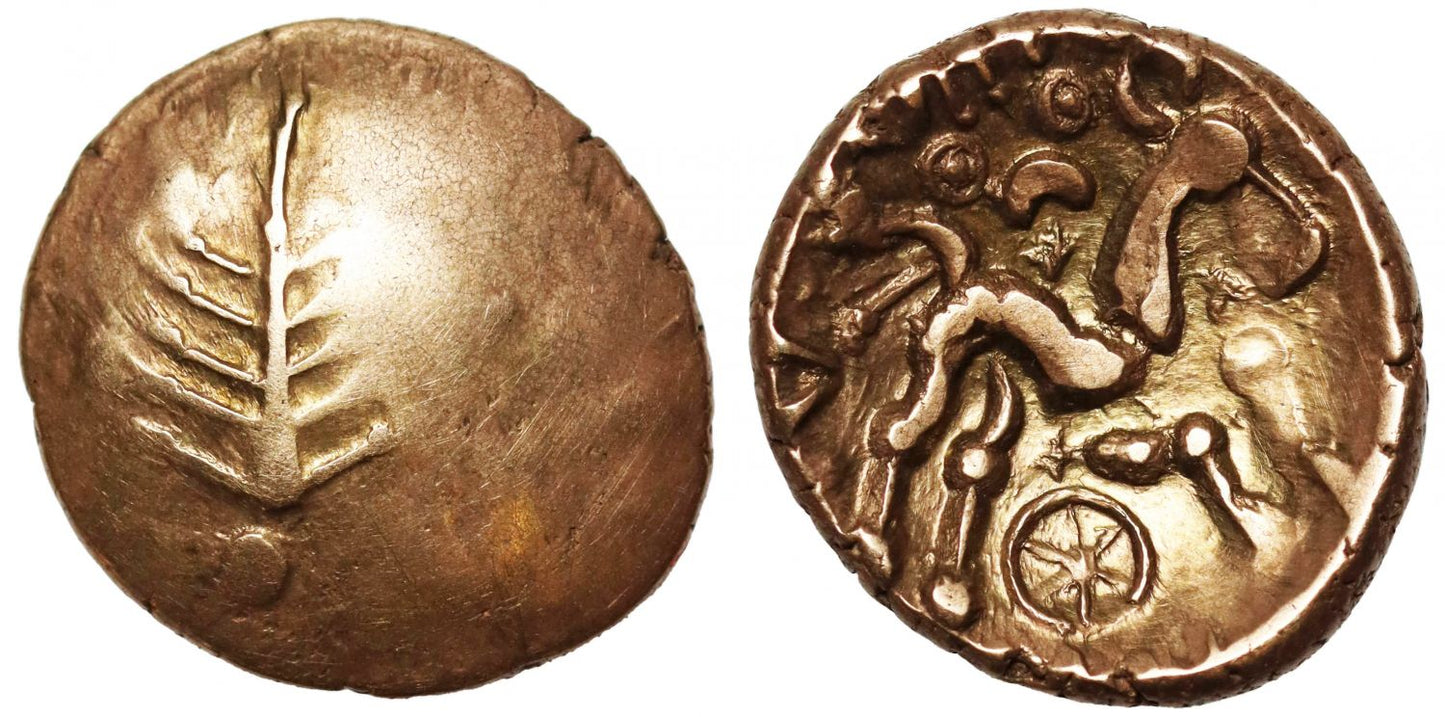 Ancient British, Dobunni, Corio (c. 20 BC – AD 5?), “Corio tree” Gold Stater.