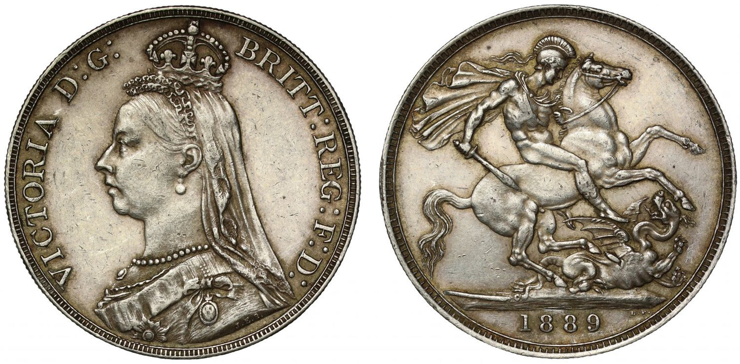 Victoria 1889 silver Jubilee head Crown