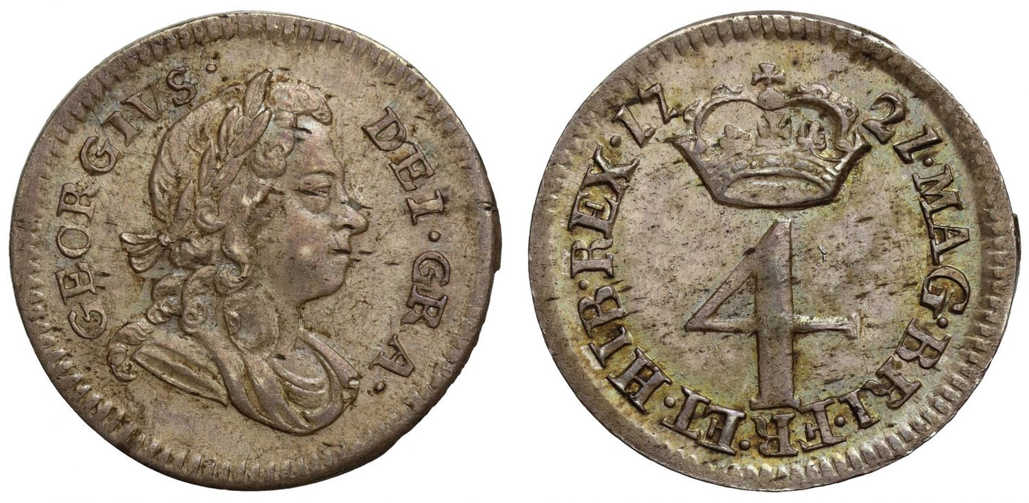 George I 1721 silver Fourpence