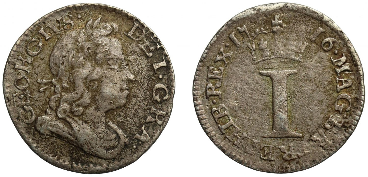 George I 1716 silver Penny, with stop after date