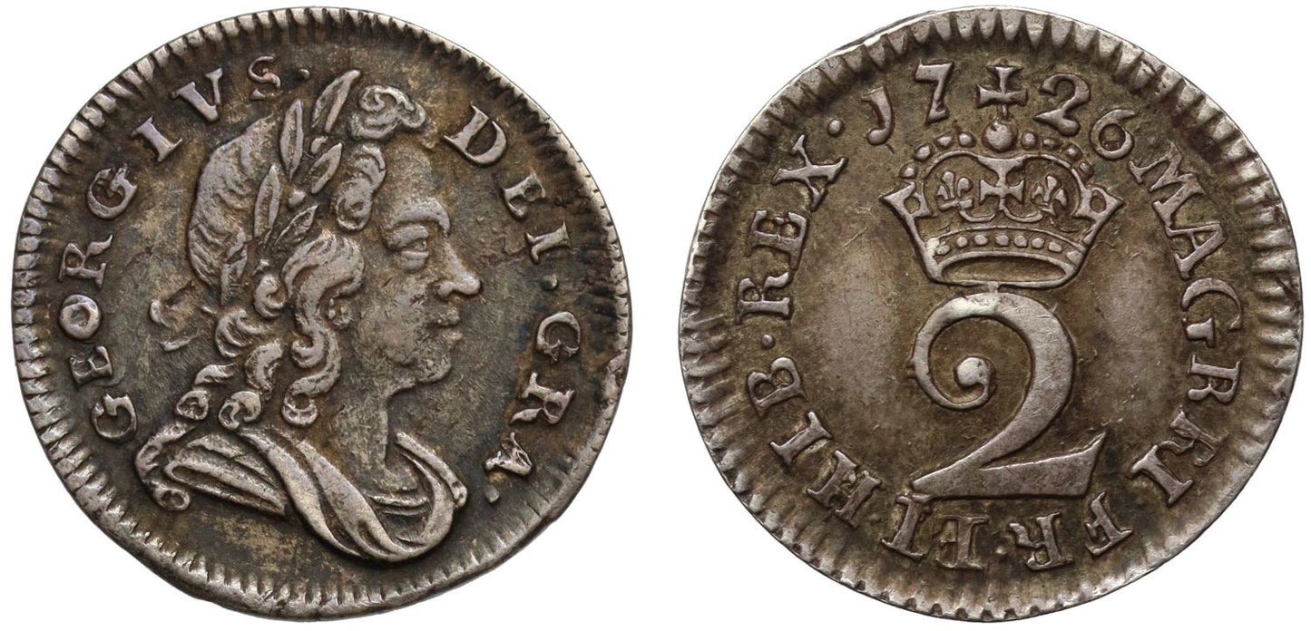 George I 1726 silver Twopence