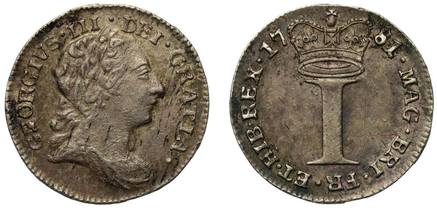 George III 1781 silver Penny