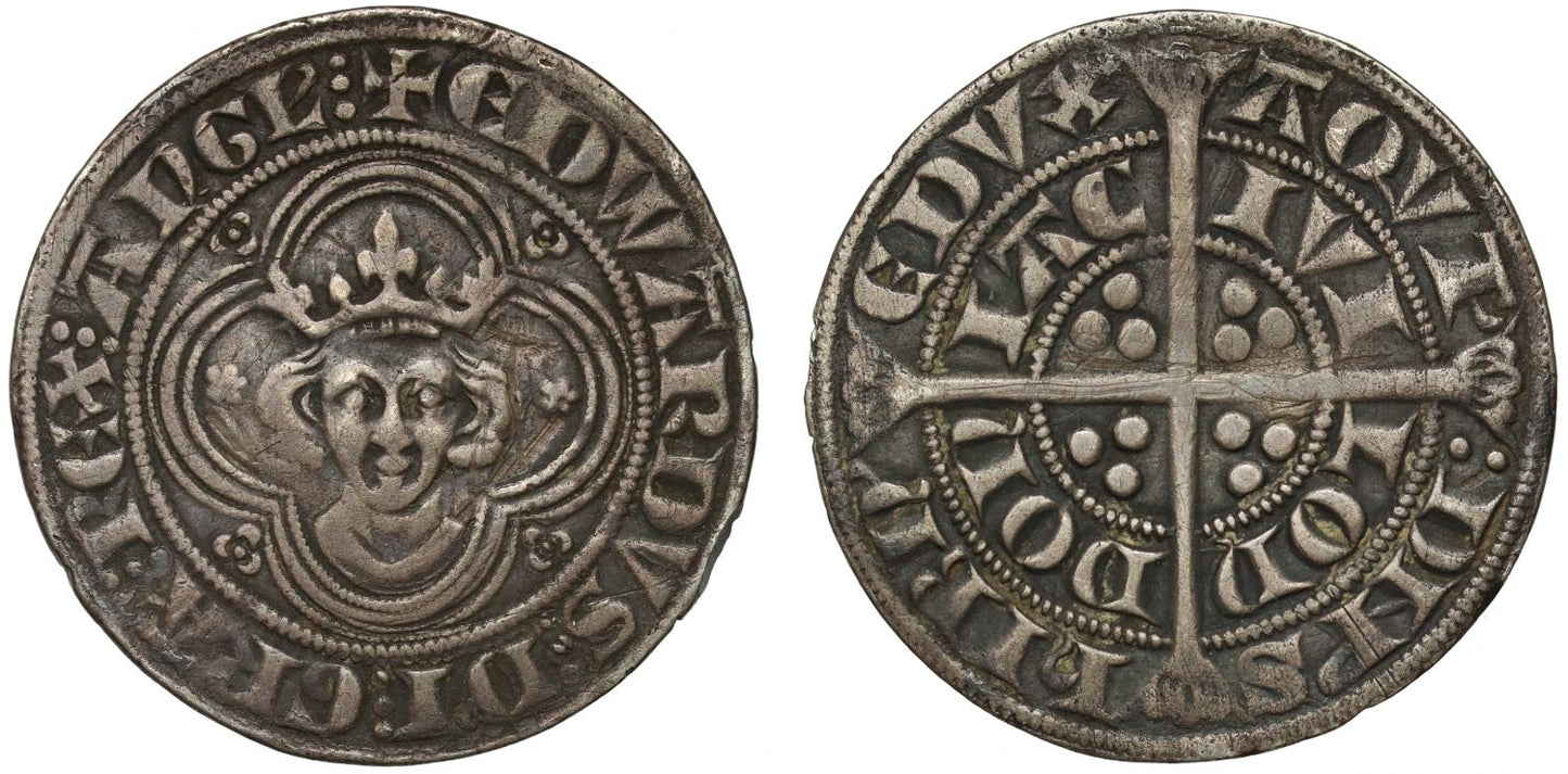 Edward I Groat, new coinage of 1279, class 4, variety E, London, SCBC plate coin, ex Barnes, Lockett, Clonterbrook and Cope