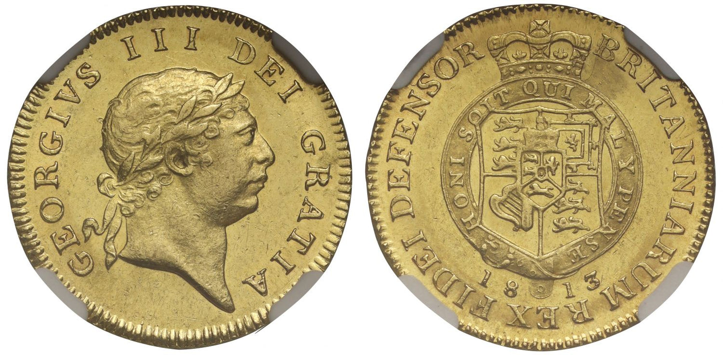George III 1813 Half-Guinea MS63, final date for denomination