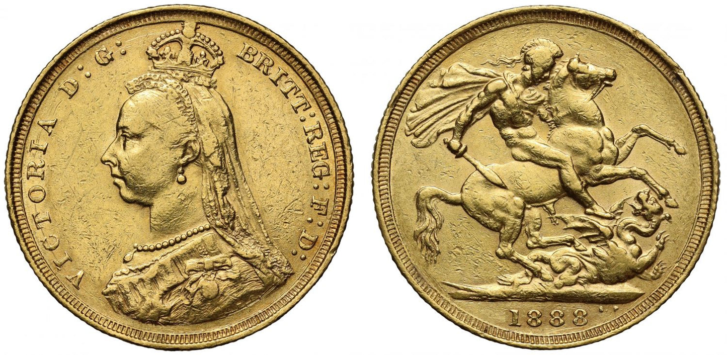 Victoria 1888 Sovereign Jubilee head, Sydney mint, DISH S8 highest rarity